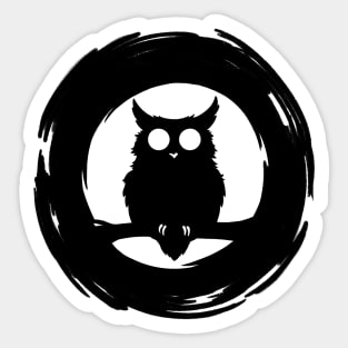 Owl Illustration Sticker